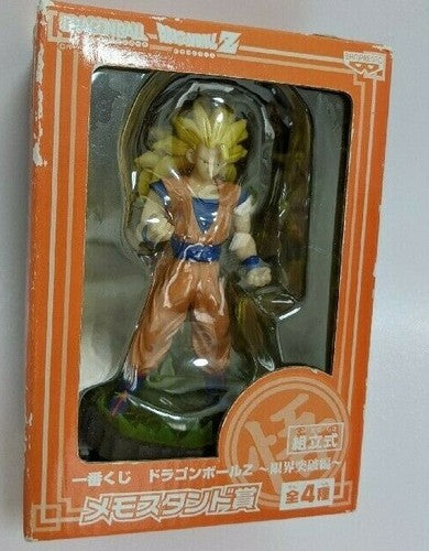 Dragon Ball Z 2008 Ichiban Kuji Memo Figura de stand Super Saiyan 3 Son Goku